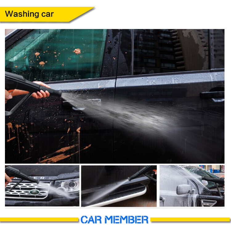 cleaning a car with a pressure washer function